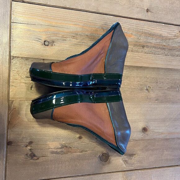 Anthropologie KRON by KRONKRON Leather Wedges Size 37 - Picture 7 of 14